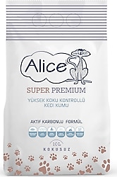 Alice Super Premium Aktif Karbonlu Topaklaşan 10 lt Kedi Kumu