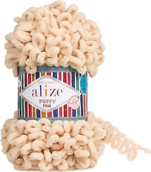 Alize Puffy Fine 100 gr Örgü İpi 310 Bal Köpüğü