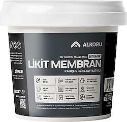Alkoru Bitüm 1K Kauçuk ve Elyaf Katkılı 1 kg Likit Membran