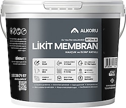 Alkoru Bitüm 1K Kauçuk ve Elyaf Katkılı 5 kg Likit Membran