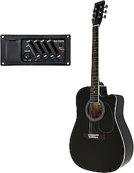 Almira F650N-BKC Siyah Elektro Akustik Gitar