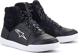 Alpinestars Chrome Drystar Erkek Siyah-Beyaz-Mavi Motosiklet Ayakkabısı