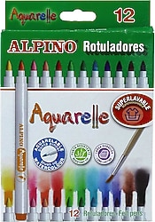 Alpino Aquarelle 12'li Fırça Uçlu Keçeli Kalem Seti