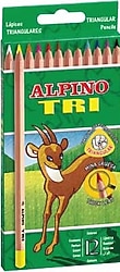 Alpino Tri Üçgen Gövdeli 12'li Kuru Boya Kalemi Seti