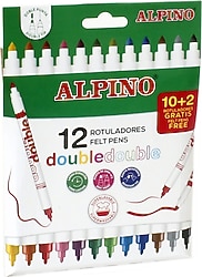 Alpino Çift Taraflı 12'li Keçeli Kalem Seti