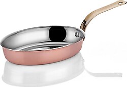 Altınbaşak Nostalji Multi Metal Bakır Oval Mini Tava 11x17 cm