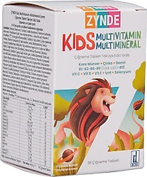 Alvit Zynde Kids Multvitamin 36 Çiğneme Tableti