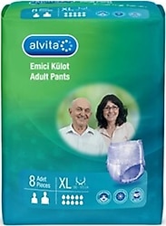 Alvita Belbantlı Ekstra Büyük Boy XL 8'li Hasta Bezi