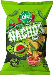 Aly Jalapeno Biber Aromalı Glutensiz Nachos Cips 225 gr