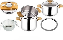 Amboss Cook Master 7 Parça Çelik Düdüklü Tencere Seti