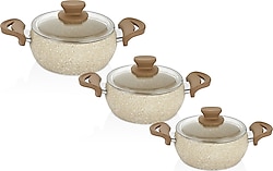 Amboss Fatso Cappuccino 6 Parça Güveç Granit Tencere Seti