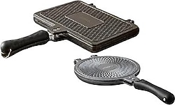 Amboss School Duo 2'li Döküm Waffle Tava ve Ocak Üstü Tost Makinesi Seti