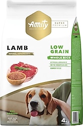 Amity Süper Premium Az Tahıllı Kuzu Etli 4 kg Yetişkin Köpek Maması