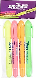 Amos Dry Highlighter 4'lü Fosforlu Kalem Seti