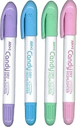 Amos Candy Dry Highlighter Pastel 4'lü Fosforlu Kalem Seti