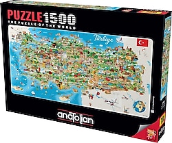 Anatolian Türkiye Haritası Puzzle 1500 Parça 3793