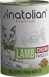 Anatolian Premium Parça Kuzu Etli 400 gr Yetişkin Konserve Kedi Maması