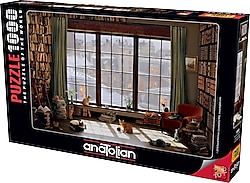 Anatolian Pencere Kedileri Puzzle 1000 Parça 1065