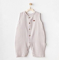 AndyWawa AC25883 Bej Müslin Bebek Tulumu