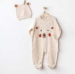 AndyWawa Adventurous Bear AC25023 Şapkalı Bebek Tulum Takımı