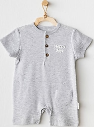 AndyWawa Basic AC25893 Gri Bebek Tulumu