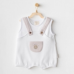 AndyWawa Basic AC25901 Beyaz Bebek Tulum