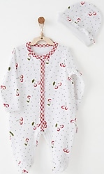 AndyWawa Cherry Chatty AC26687 Kız Bebek Tulum Takımı