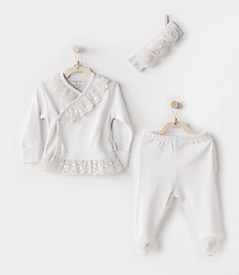 AndyWawa Chic Girl AC24263 3'lü Kız Bebek Zıbın Takımı