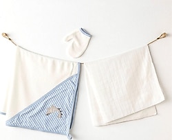 AndyWawa Dino Towel AC25922 3'lü Müslin Bebek Havlu Takımı