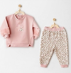 AndyWawa Little Leopard AC26233 2'li Kız Bebek Takımı
