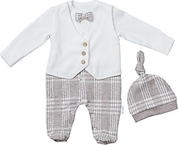AndyWawa Little Man AC24405 Şapkalı Erkek Bebek Tulum Takımı
