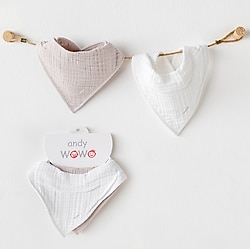 AndyWawa Muslin Home AC25863 2'li Bebek Fular Önlük