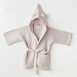 AndyWawa Muslin Home AC25882 Bej Bebek Bornoz