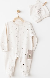 AndyWawa My 1 St Wardrobe AC26183 Şapkalı Erkek Bebek Tulum Takımı