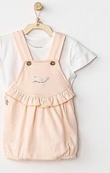 AndyWawa Spring Birds AC24528 Kız Bebek Salopet Takımı