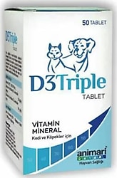 Animari D3 Triple Köpek ve Kediler için 50 Tablet