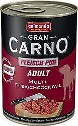 Animonda Gran Carno Adult Natvoer Voor Honden - Rund+kip, 6 Blikken X 400 G, Graanvrij, Zonder Kunstmatige Toevoegingen