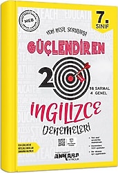 Ankara Yayıncılık 7. Sınıf İngilizce 20'li Güçlendiren Deneme