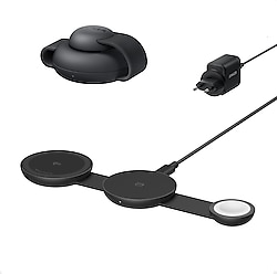 Anker Ufo MagGo B25M8 Siyah 3in1 MagSafe Kablosuz Şarj Aleti