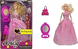 Anlily Aynalı Çantalı Yedek Elbiseli Bebek 02280