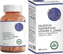 Anti Kalsiyum Magnezyum C Vitamini Çinko 60 Kapsül