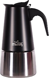 Any Morning FE001-6 Siyah İndüksiyonlu 300 ml Moka Pot