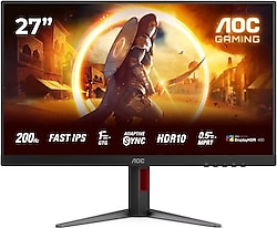 AOC 27G4HA 27" 0.5 ms Full HD Pivot IPS 200 Hz Oyuncu Monitörü