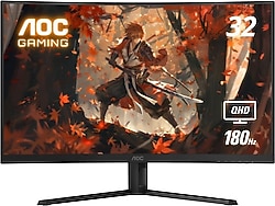 AOC CQ32G4VE 31.5" 0.5 ms 2K Curved 180 Hz Oyuncu Monitörü