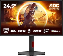 AOC Q25G4SR 24.5" 0.3 ms 2K Pivot IPS 300 Hz Oyuncu Monitörü