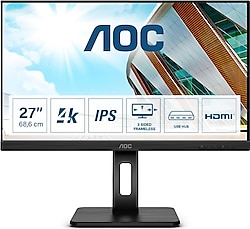 AOC U27P2 27" 4 ms 4K Pivot IPS 60 Hz Monitör