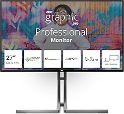 AOC U27U3CV 27" 4 ms 4K Pivot IPS 60 Hz Monitör
