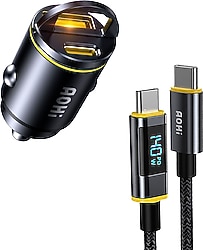 Aohi Superauto 45 W Type-C Kablolu Hızlı Araç Şarj Aleti