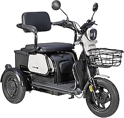 Apec APM2 1000 W 3 Tekerlekli Elektrikli Motosiklet Beyaz