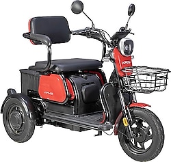 Apec APM2 1000 W 3 Tekerlekli Elektrikli Motosiklet Kırmızı